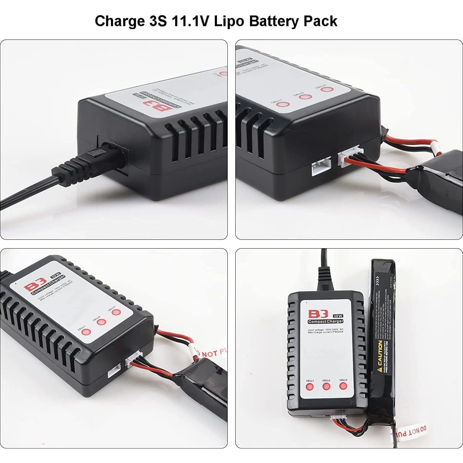 Batería Lipo Airsoft 11.1V 1600mAh 30C Mini Tamiya + Cargador