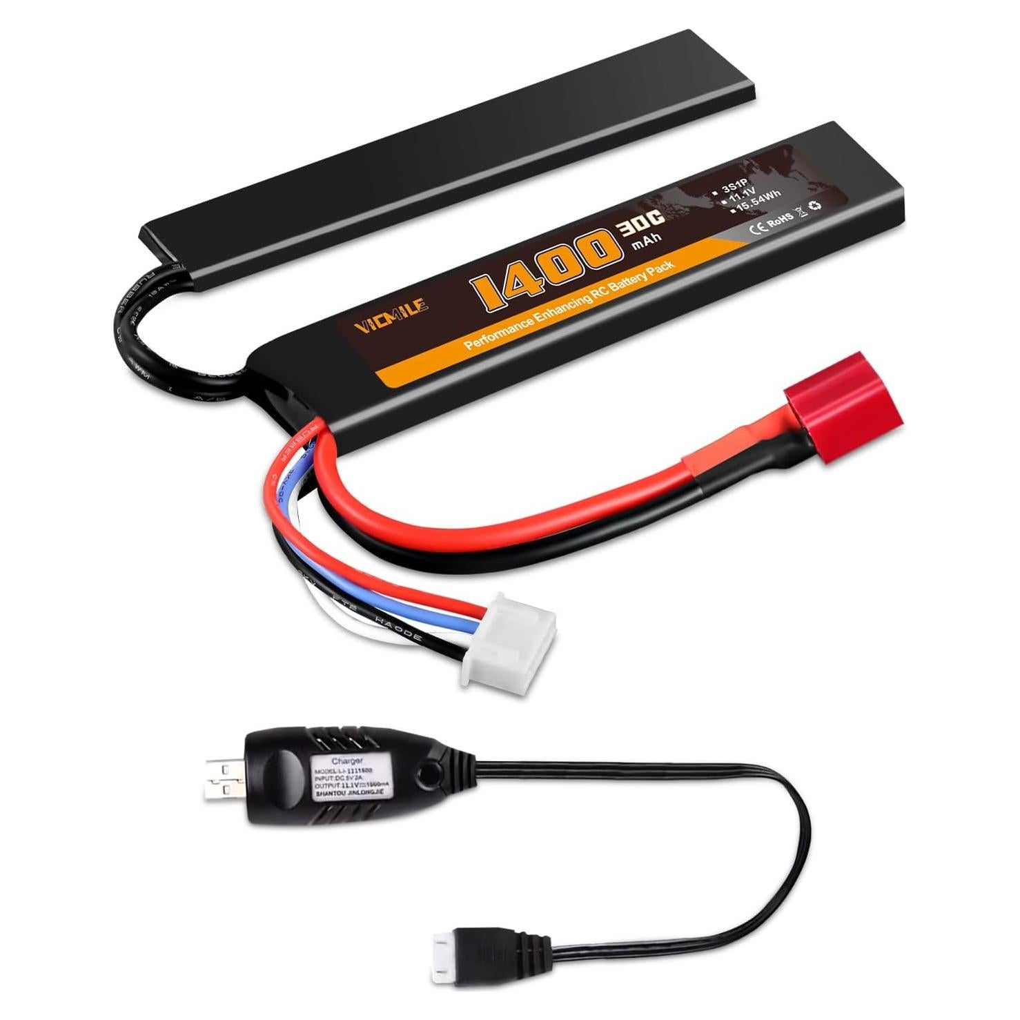 Batería Lipo VICMILE 11.1V 1400mAh 30C para Airsoft