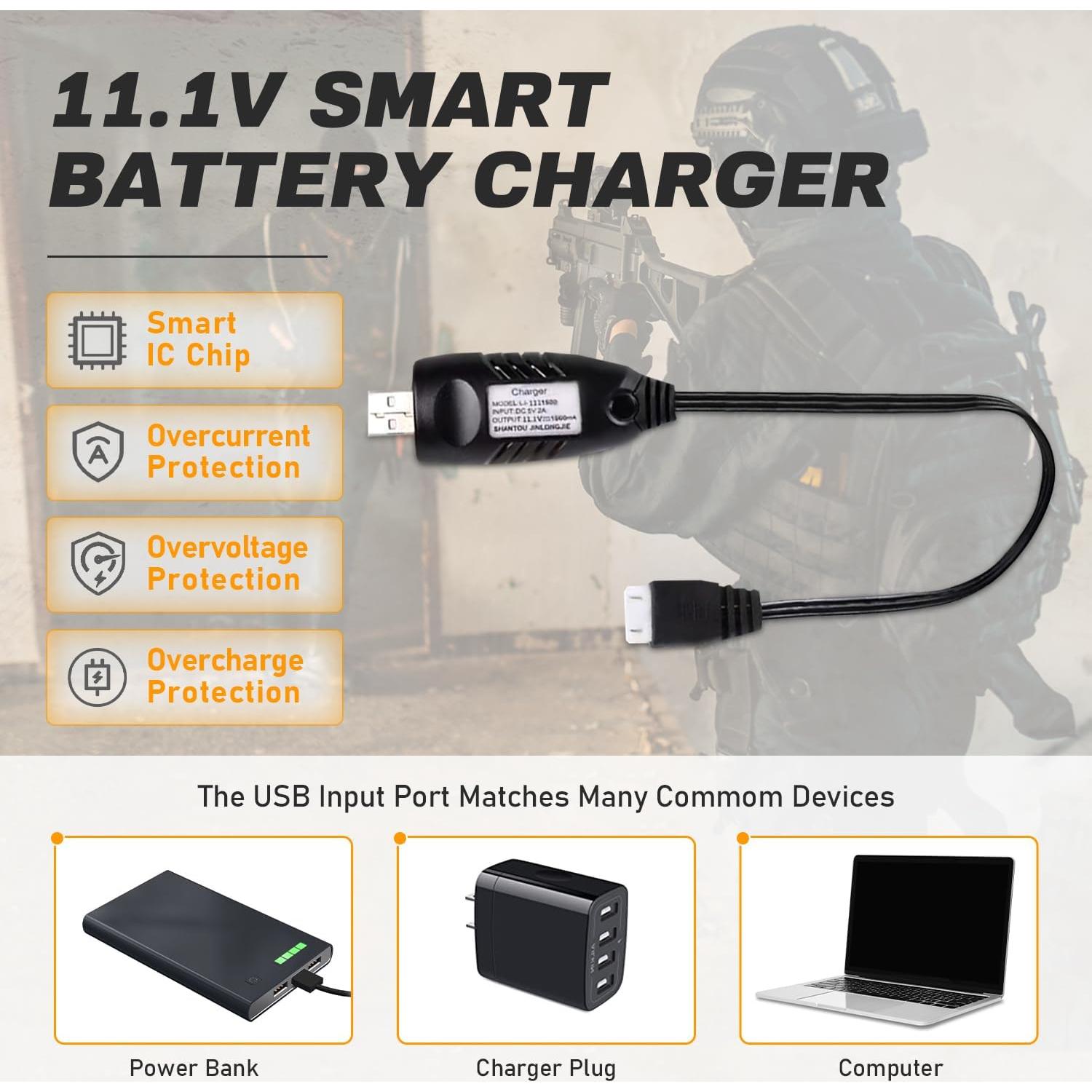 Batería Lipo VICMILE 11.1V 1400mAh 30C para Airsoft