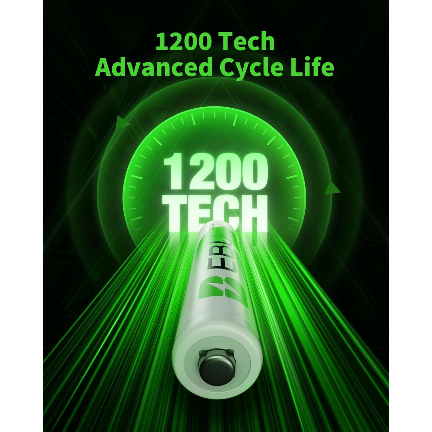 Baterías Recargables EBL AA 2800mAh - Paquete de 8 Unidades