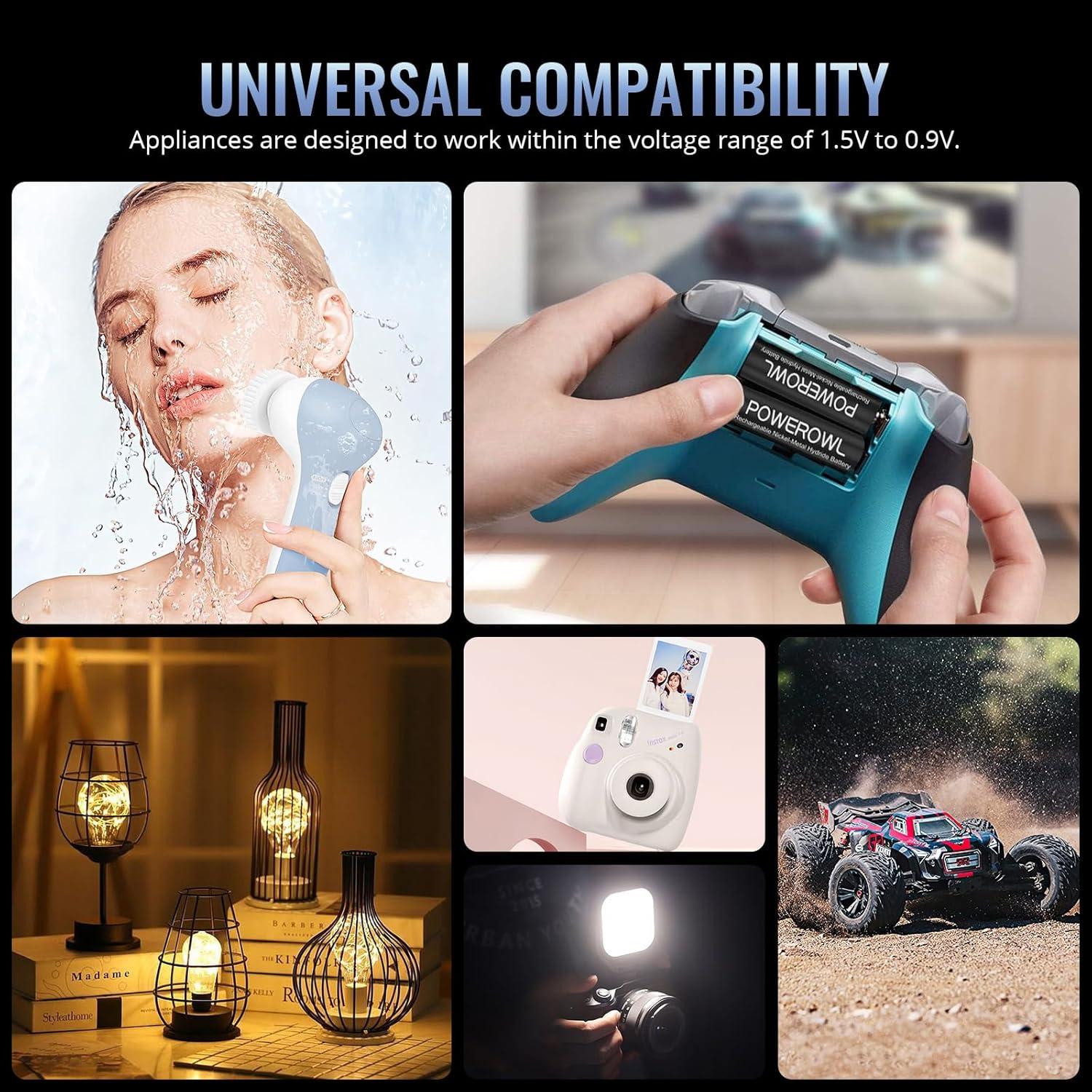 Baterías recargables AA Powerowl 2800mAh NiMH - Paquete de 12