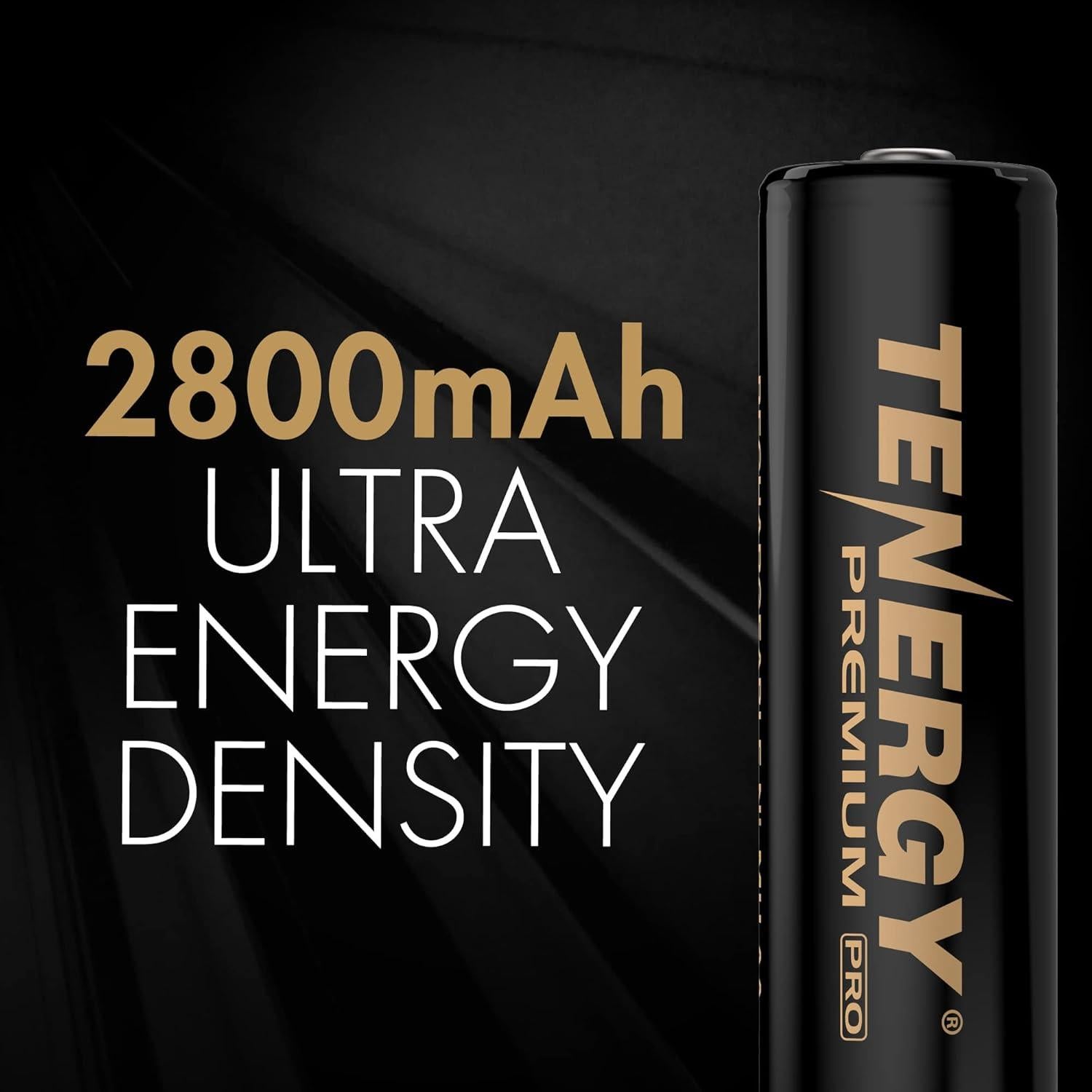 Baterías recargables AA Tenergy Premium Pro 2800mAh - Paquete de 4