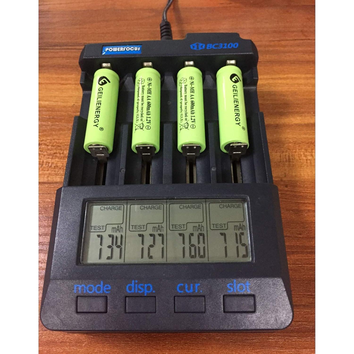 Baterías Recargables AA Ni-MH 600mAh GEILIENERGY - Paquete de 12