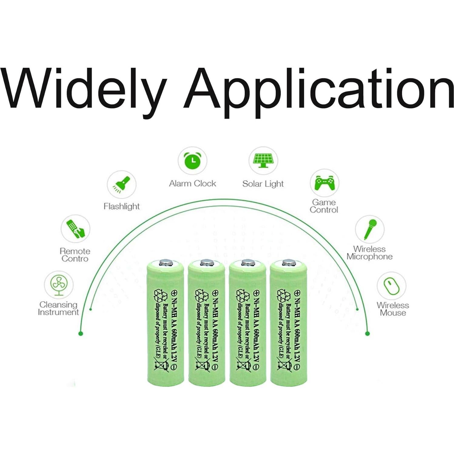 Baterías Recargables AA Ni-MH 600mAh GEILIENERGY - Paquete de 12