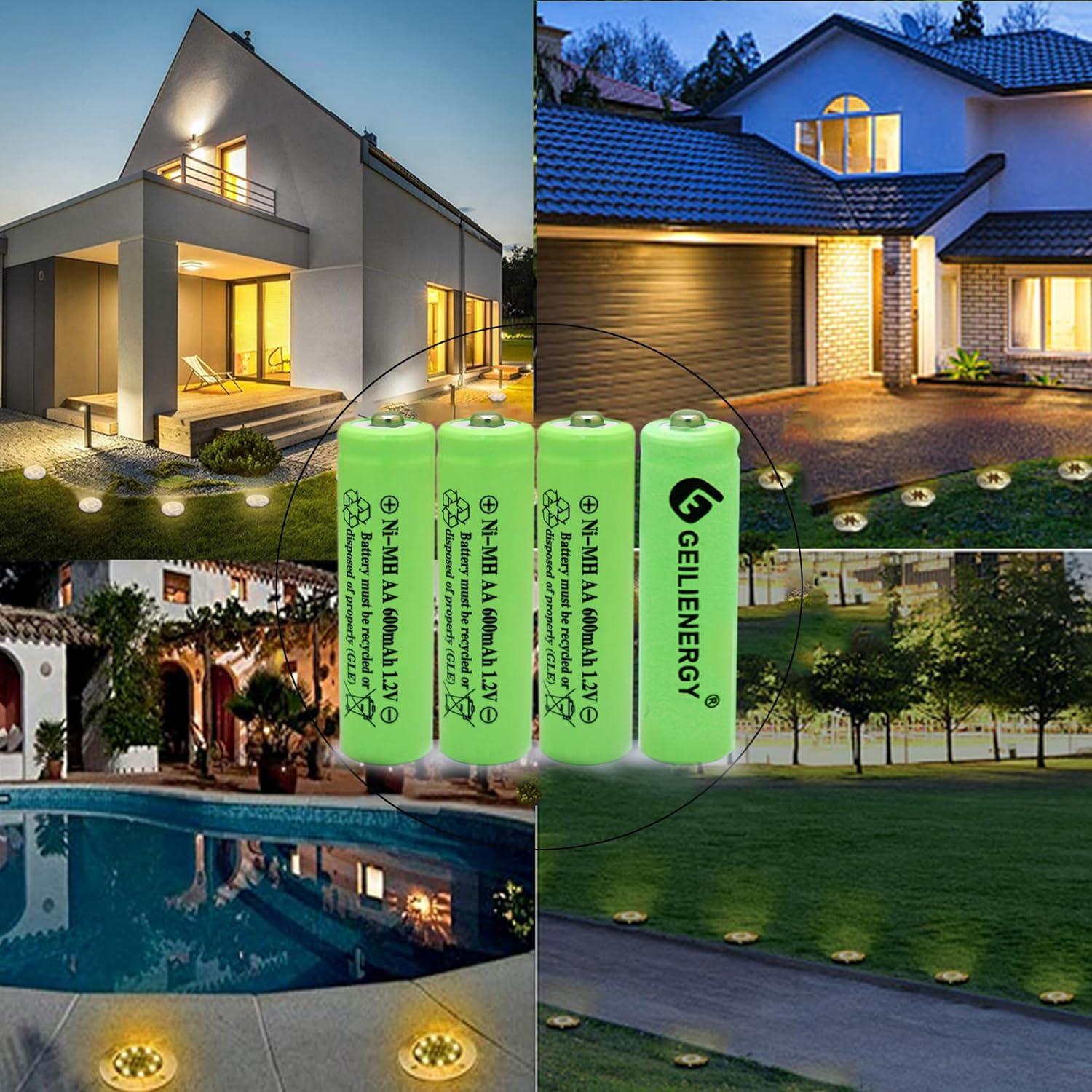 Baterías Recargables AA Ni-MH 600mAh GEILIENERGY - Paquete de 12