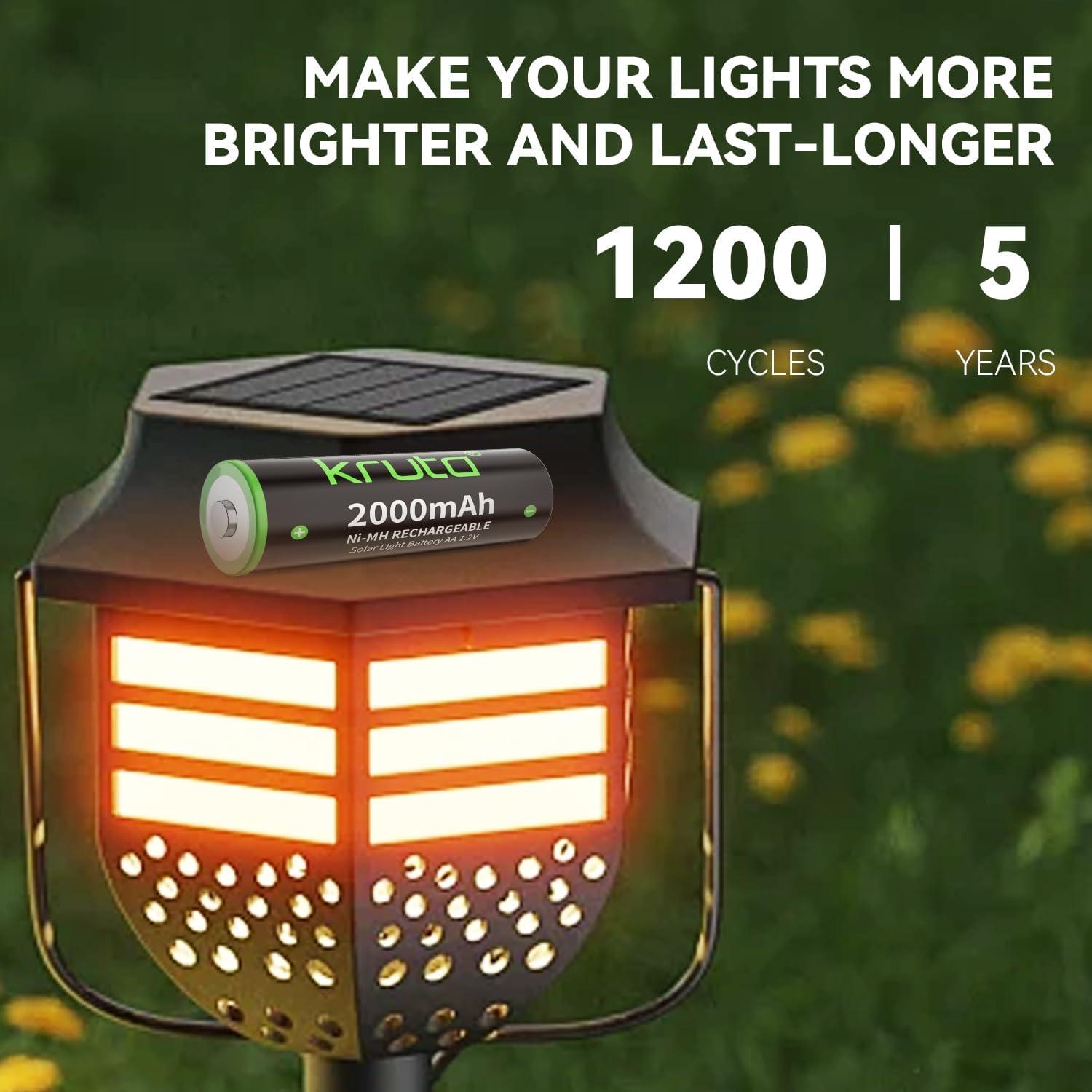 Baterías recargables AA Kruta 2000mAh - Paquete de 20