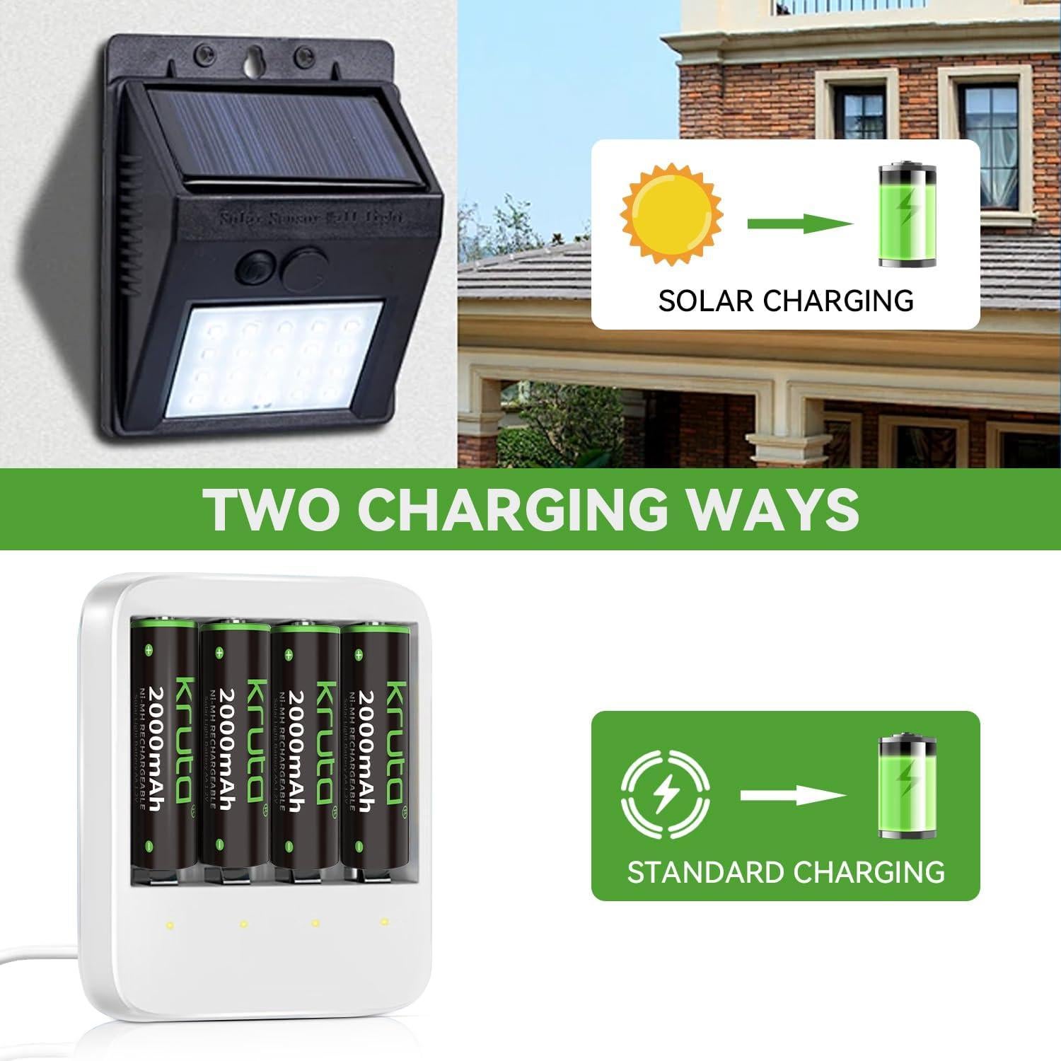 Baterías recargables AA Kruta 2000mAh - Paquete de 20