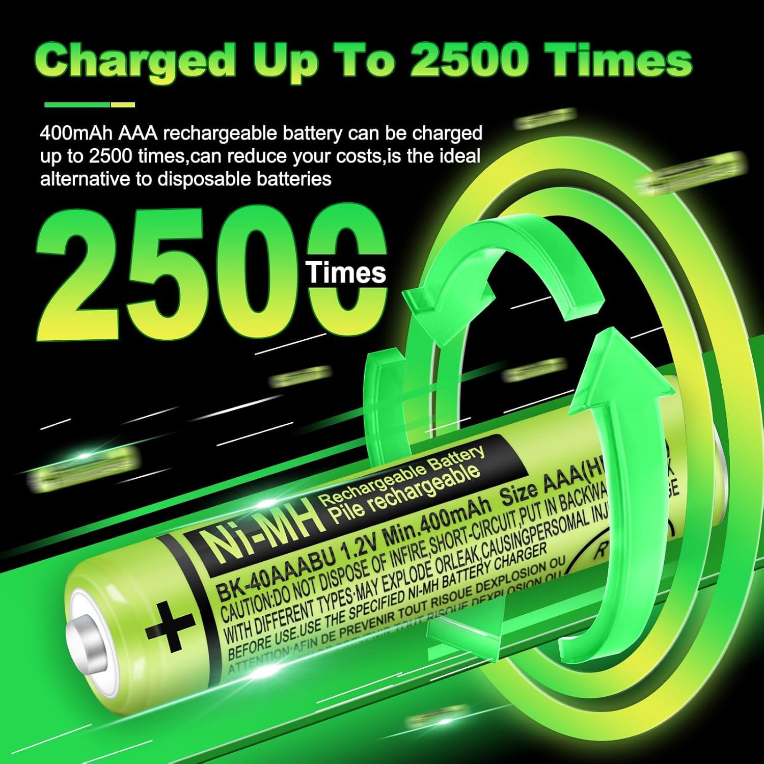 Baterías Recargables AAA NiMH 400mAh CUCESH 4 Piezas