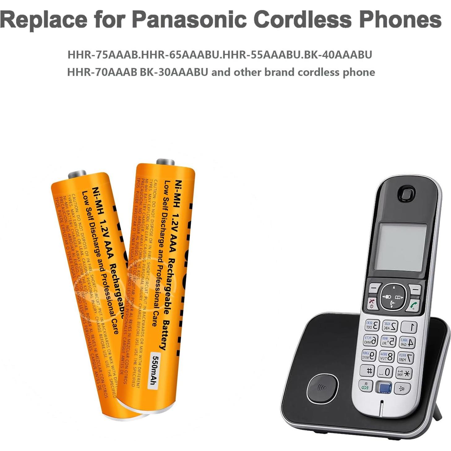 Paquete de 4 Baterías Recargables NiMH AAA 1.2V 550mAh Panasonic