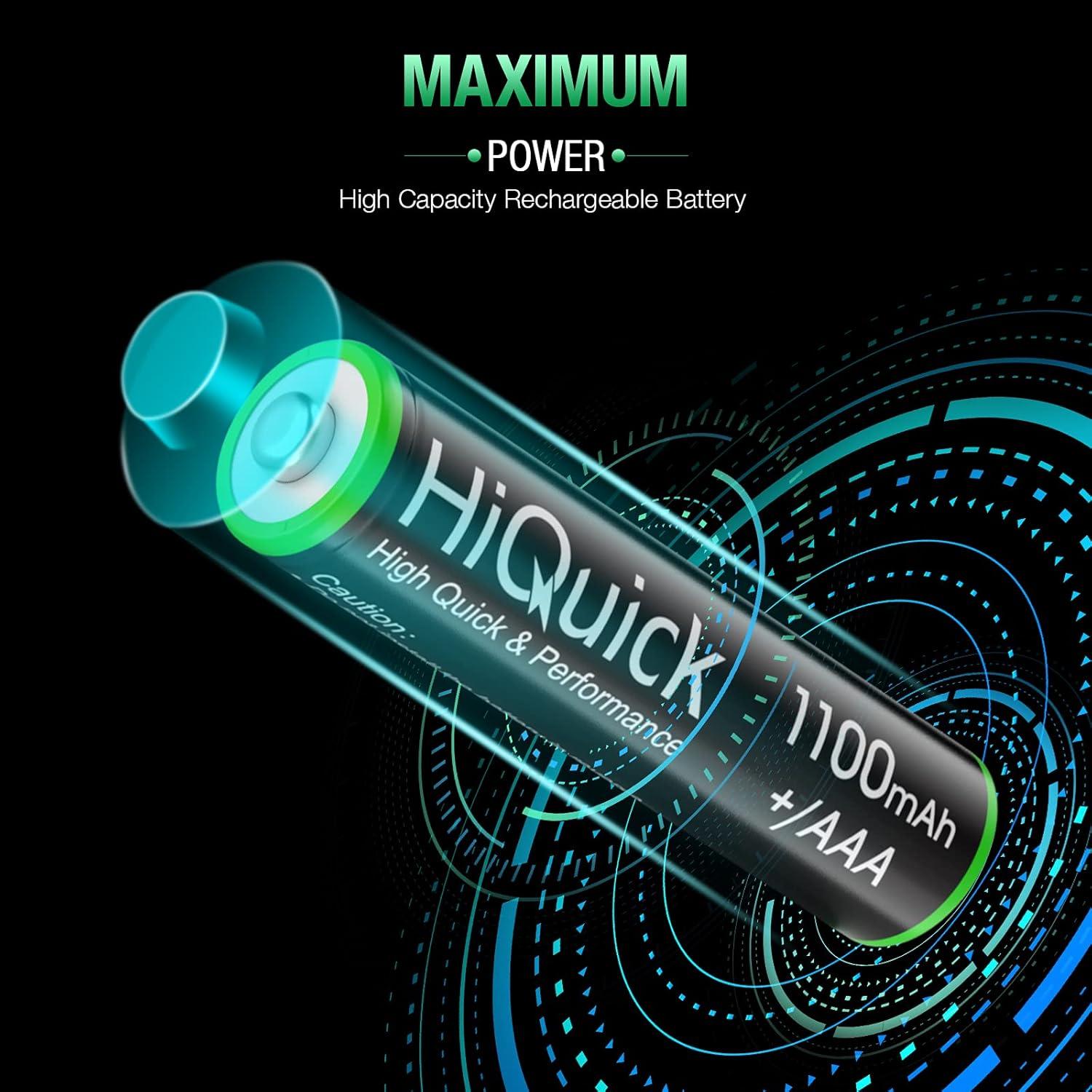 Baterías recargables AAA HiQuick 8 Pack 1100mAh NiMH