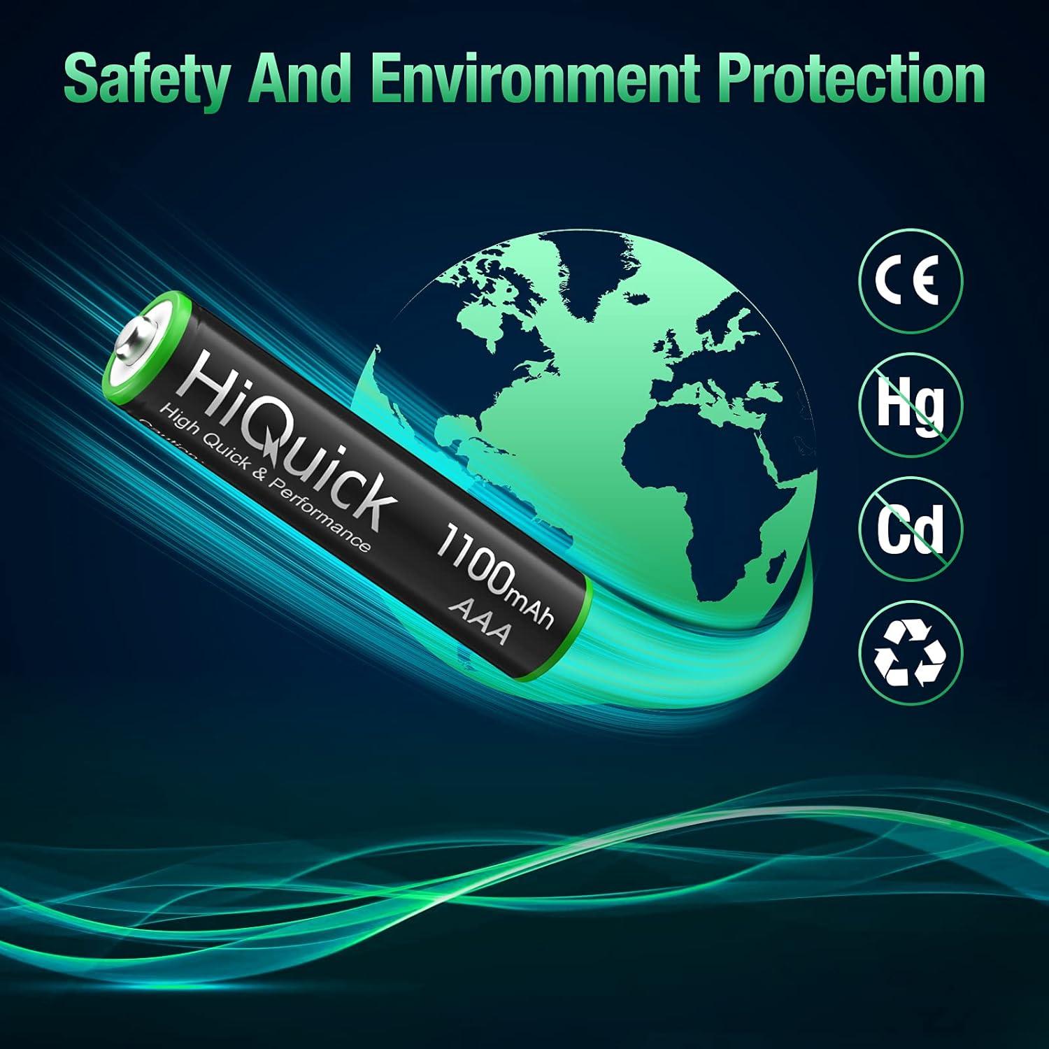 Baterías recargables AAA HiQuick 8 Pack 1100mAh NiMH