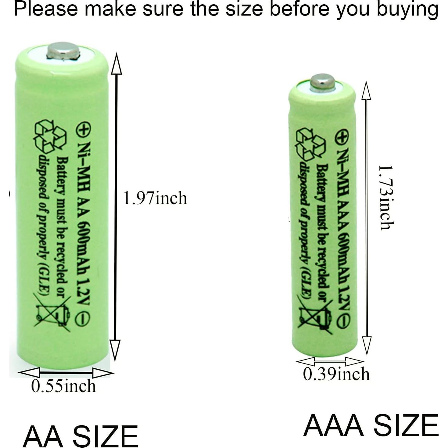 Baterías Recargables AAA QBLPOWER 600mAh 1.2V Solar (8 Piezas)