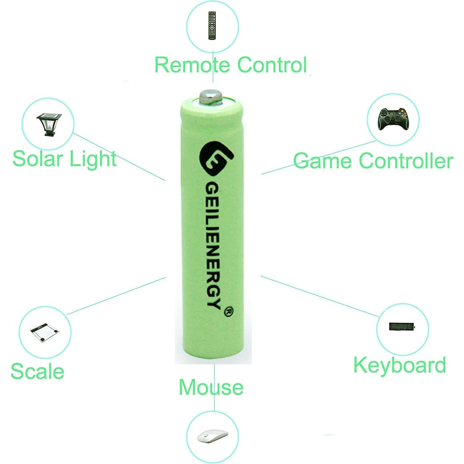 Baterías Recargables AAA QBLPOWER 600mAh 1.2V Solar (8 Piezas)