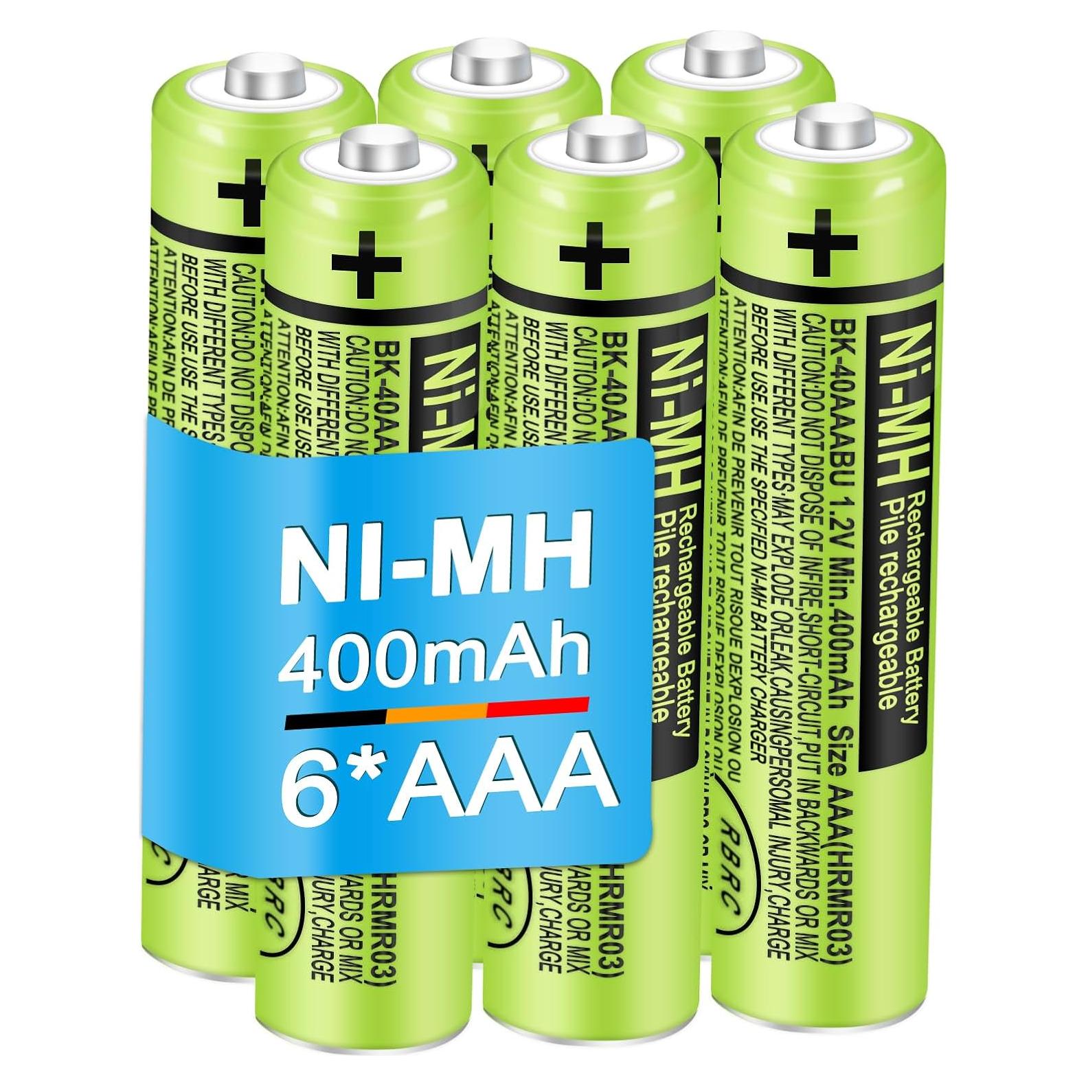 Baterías Recargables NiMH AAA 400mAh EOCIK 6Pack