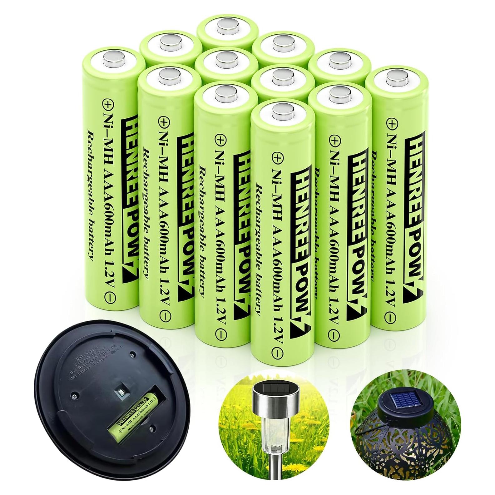 Baterías Recargables AAA Henreepow 600mAh 12pack Ni-MH