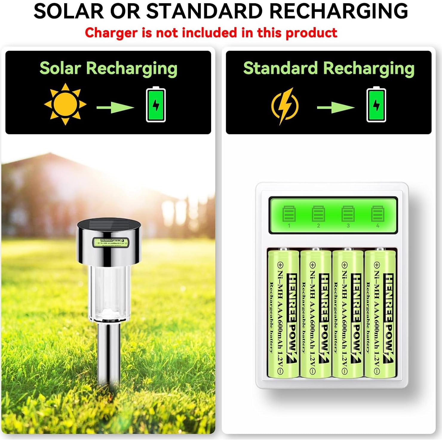 Baterías Recargables AAA Henreepow 600mAh 12pack Ni-MH