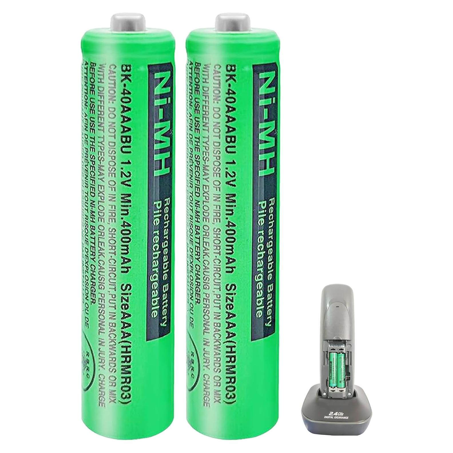 Baterías Recargables NiMH AAA HIECTPRO BK-40AAABU 400mAh 2Pack
