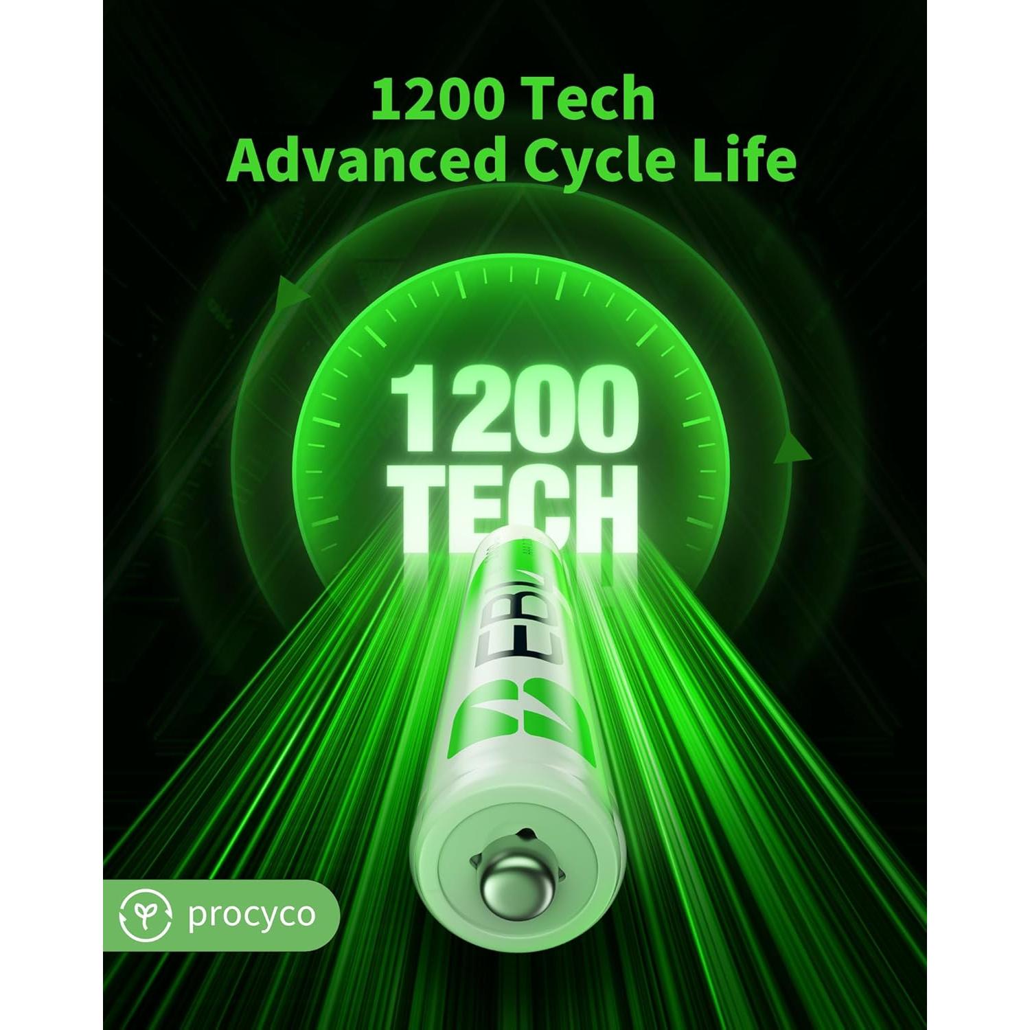 Baterías Recargables AAA EBL 1100mAh 1.2V - Paquete de 8