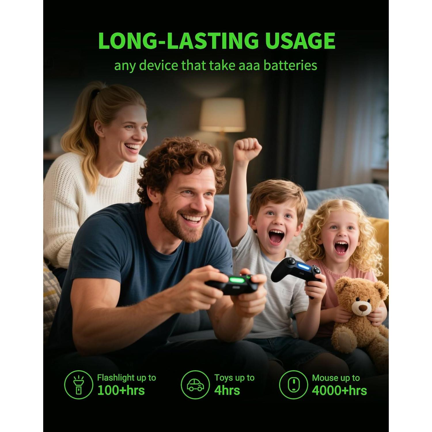 Baterías Recargables AAA EBL 1100mAh 1.2V - Paquete de 8