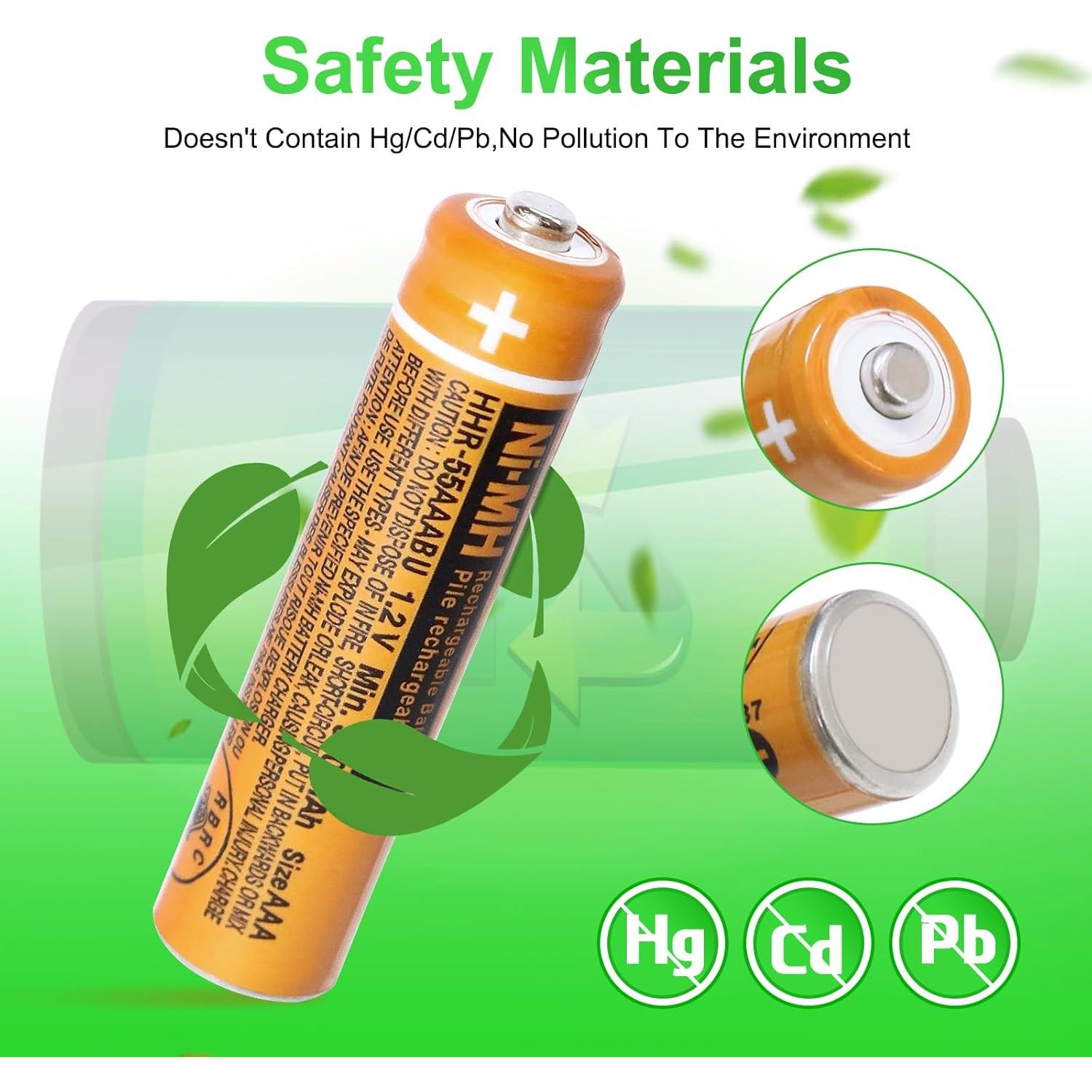 Paquete de 12 Baterías Recargables NiMH AAA 550mAh Panasonic