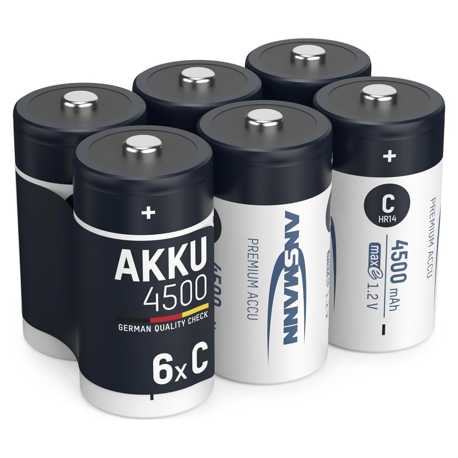 Baterías recargables ANSMANN maxE C 4500mAh - Paquete de 4