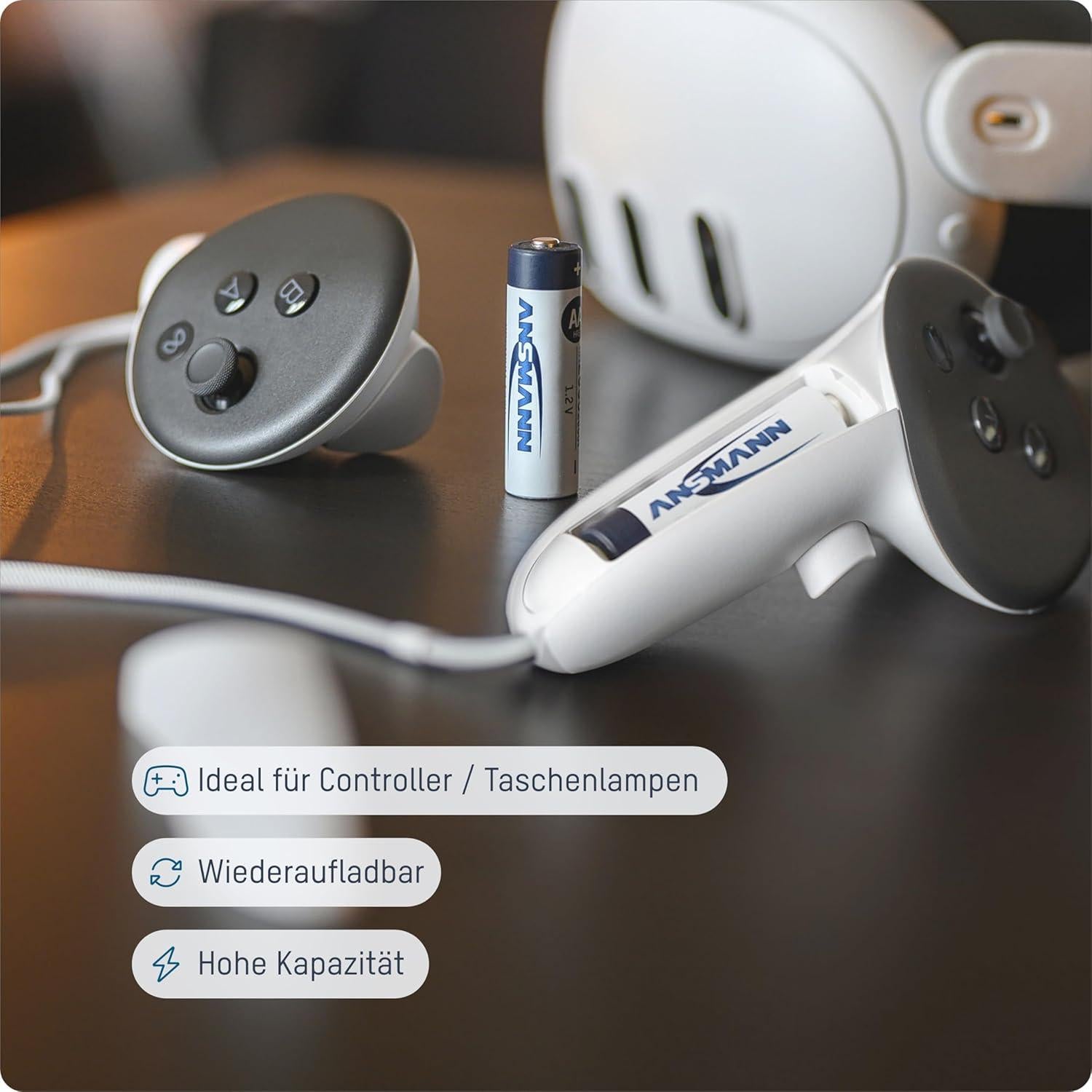 Baterías recargables ANSMANN maxE C 4500mAh - Paquete de 4