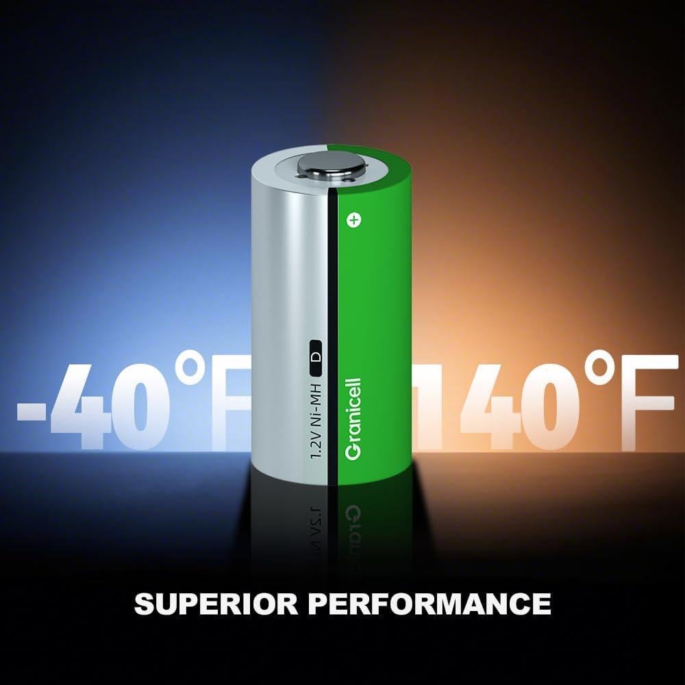 Paquete de 4 Baterías Recargables D NiMH 10000mAh - ZHUHAI