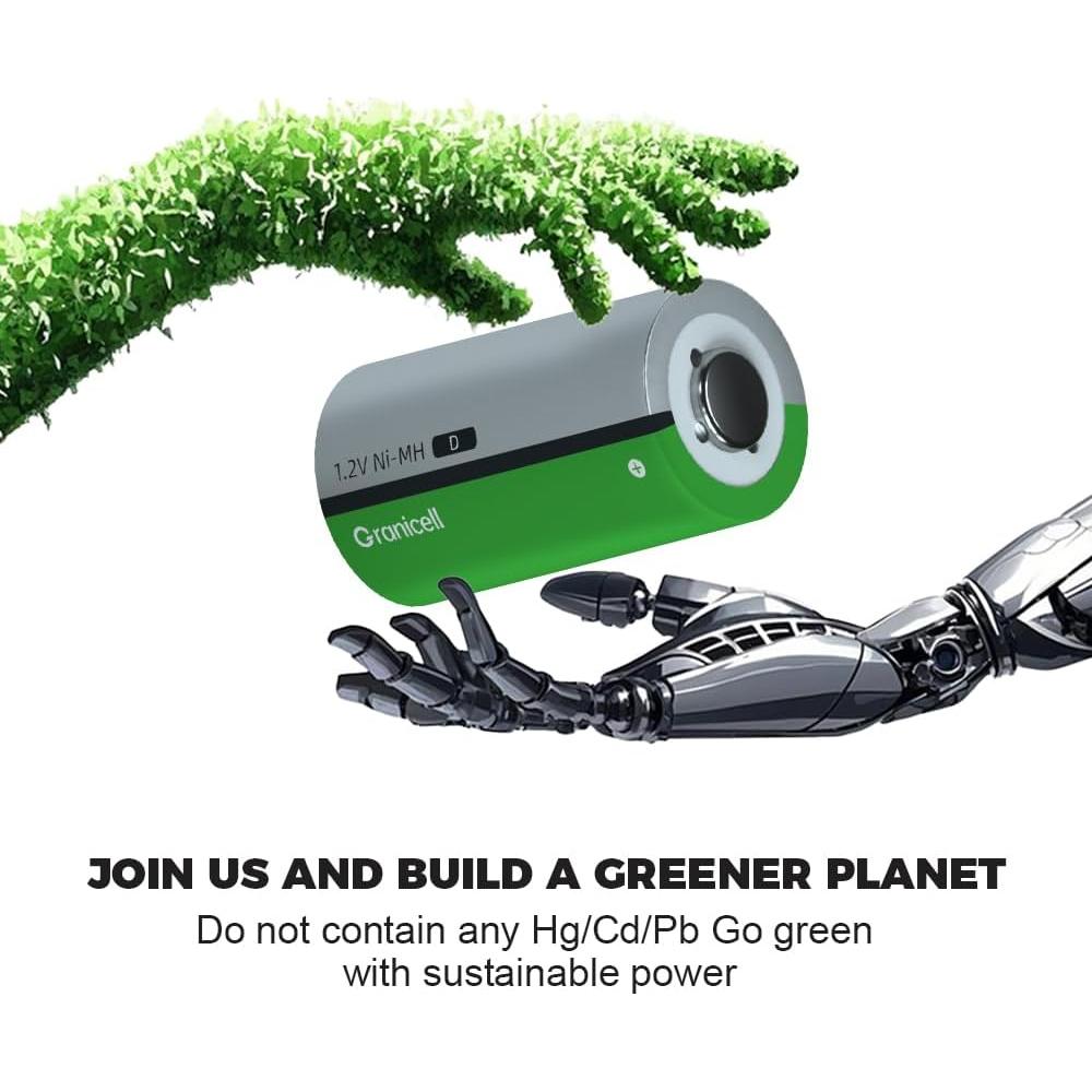 Paquete de 4 Baterías Recargables D NiMH 10000mAh - ZHUHAI