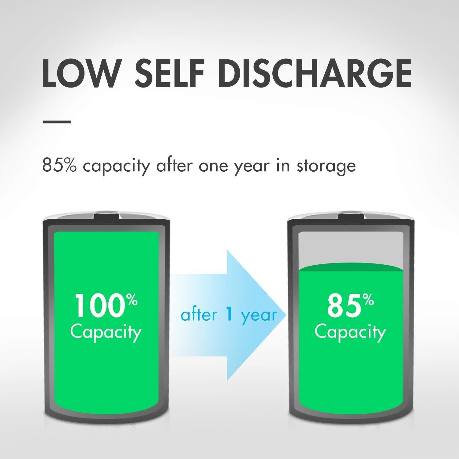 Batería recargable D Tenergy Centura 1.2V 8000mAh - Paquete de 2