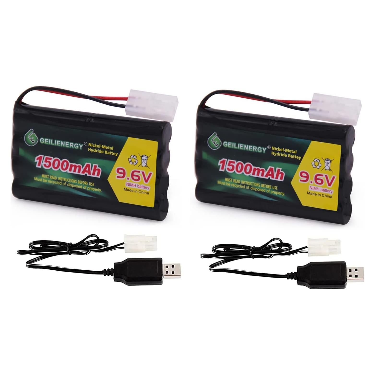 Batería recargable Ni-MH 9.6V 1500mAh QBLPOWER - 2 paquetes