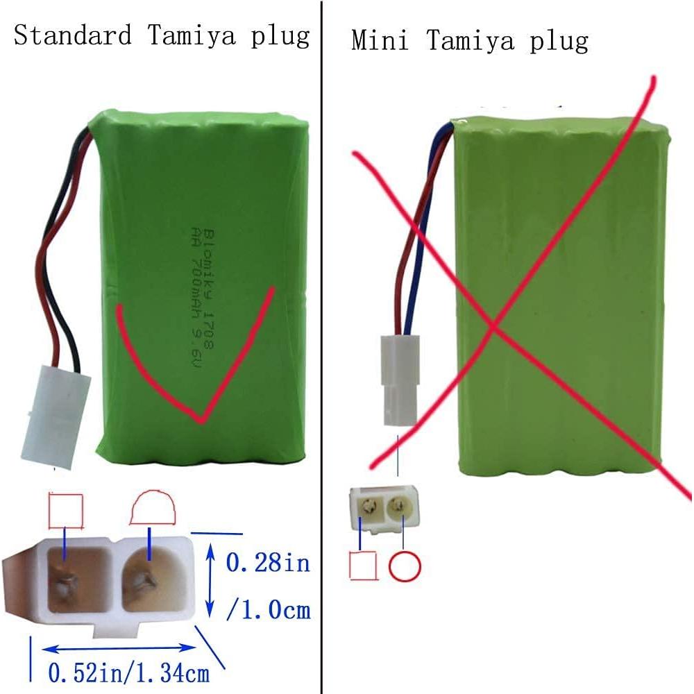 Batería Recargable NiMH 9.6V 2000mAh Blomiky Tamiya Estándar