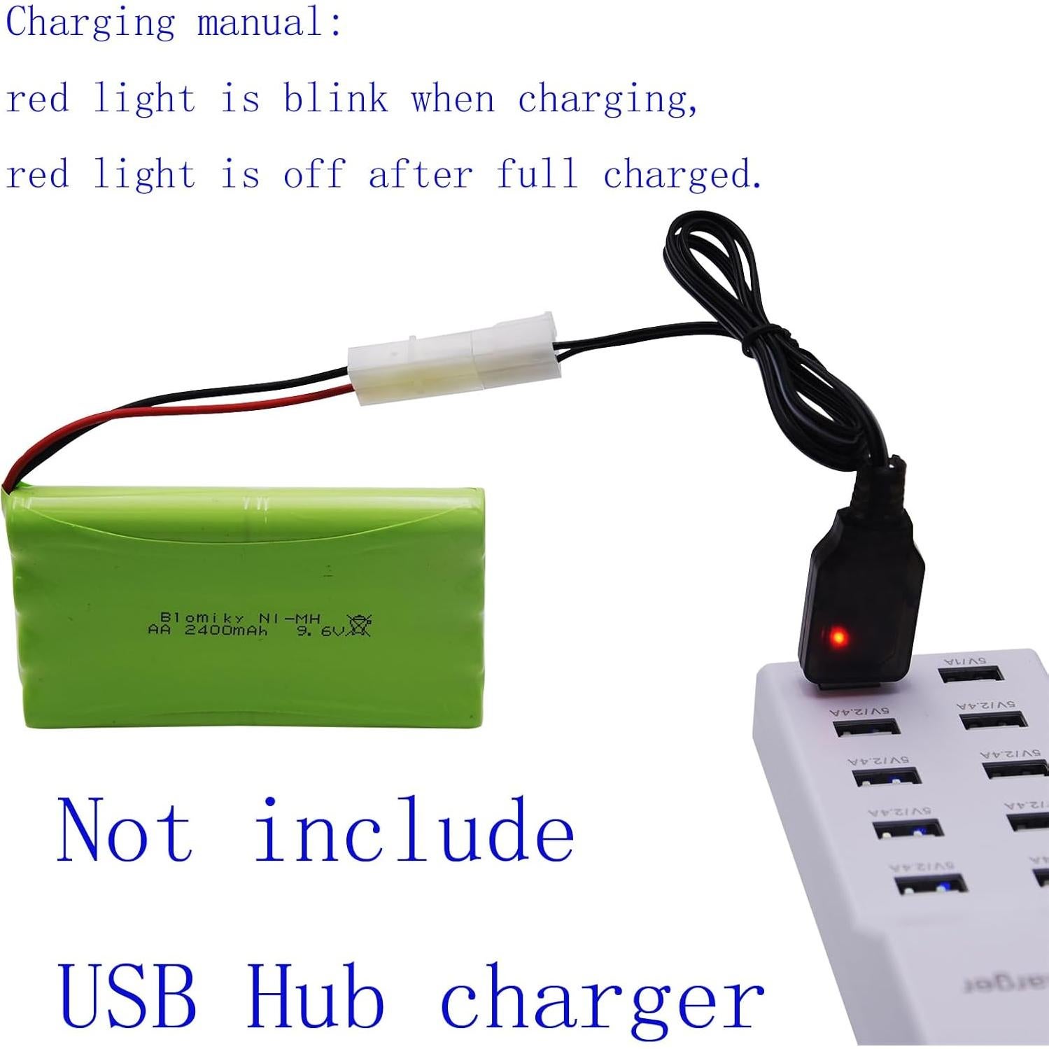 Batería Recargable NiMH 9.6V 2000mAh Blomiky Tamiya Estándar