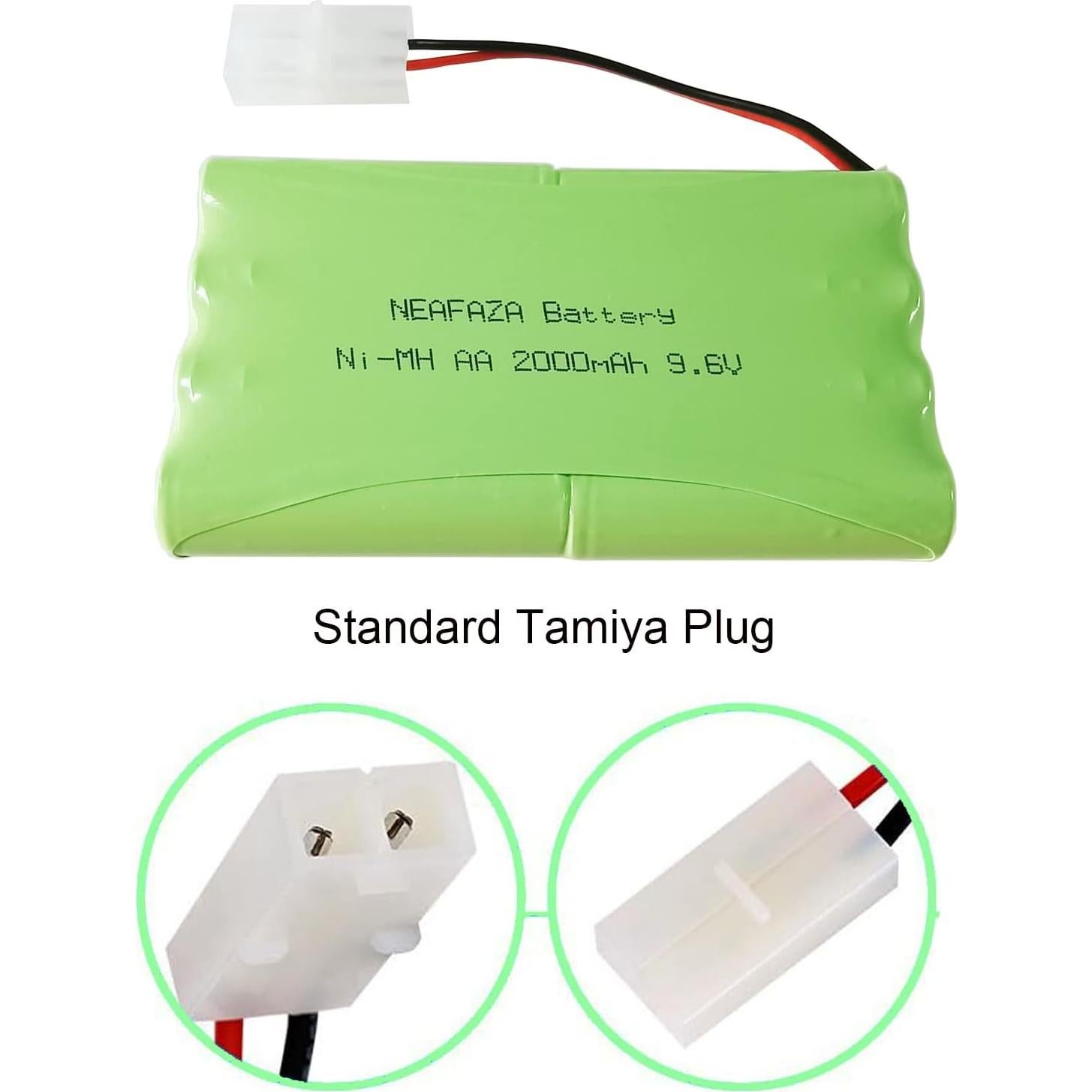 Batería Recargable NiMH 9.6V 2000mAh Tamiya para Coche RC