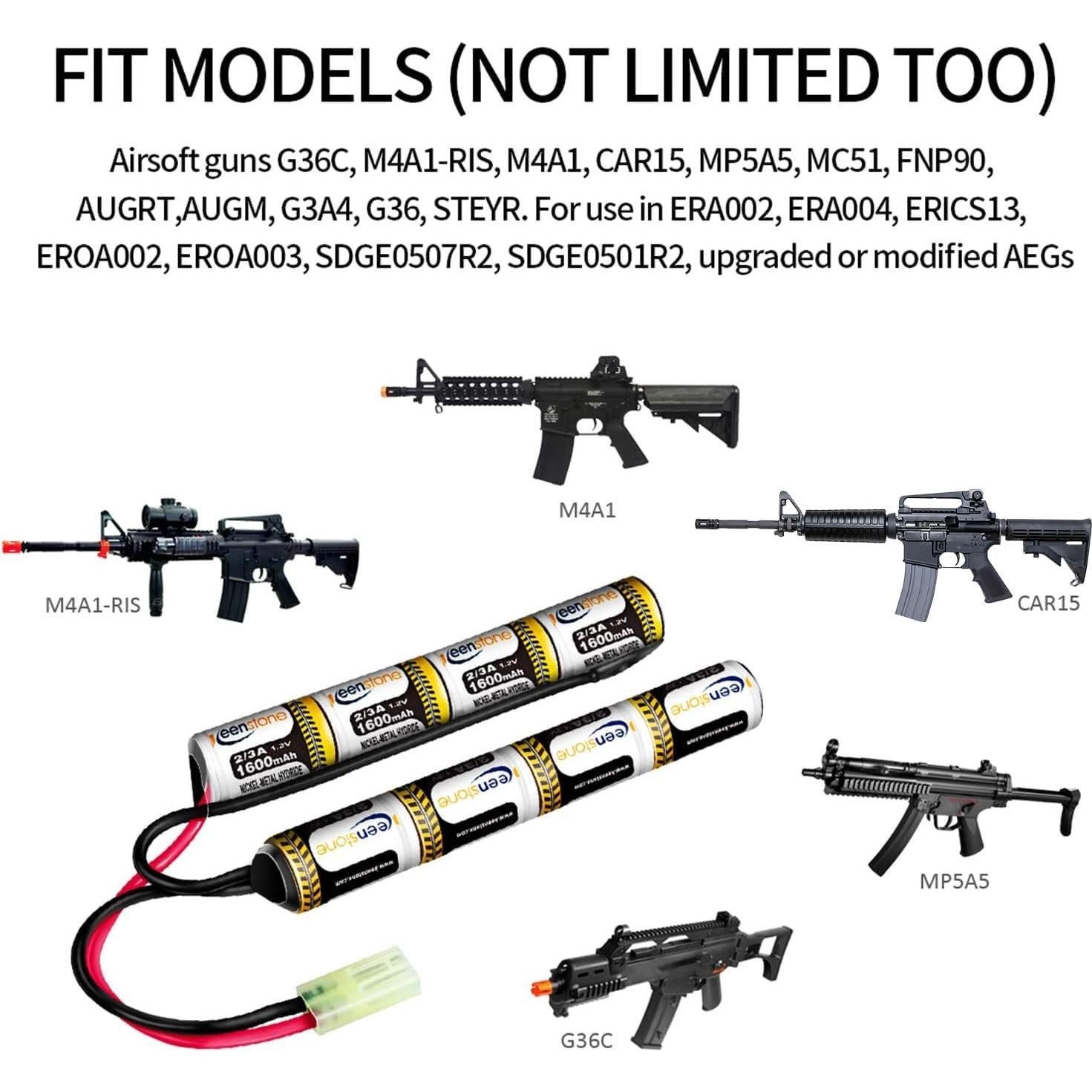 Batería Nunchuck NiMH 9.6V 1600mAh Keenstone para Airsoft