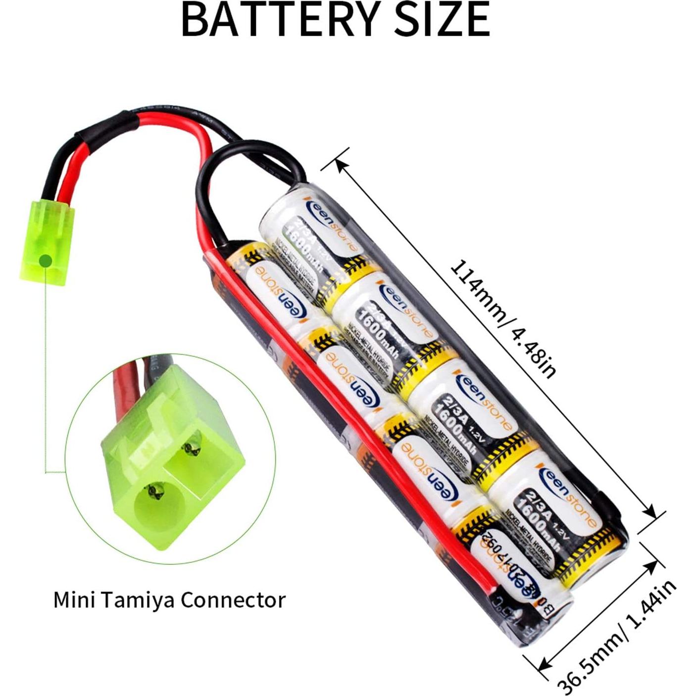 Batería Nunchuck NiMH 9.6V 1600mAh Keenstone para Airsoft