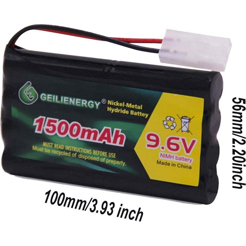Batería Recargable Ni-MH 9.6V 1500mAh GEILIENERGY Tamiya