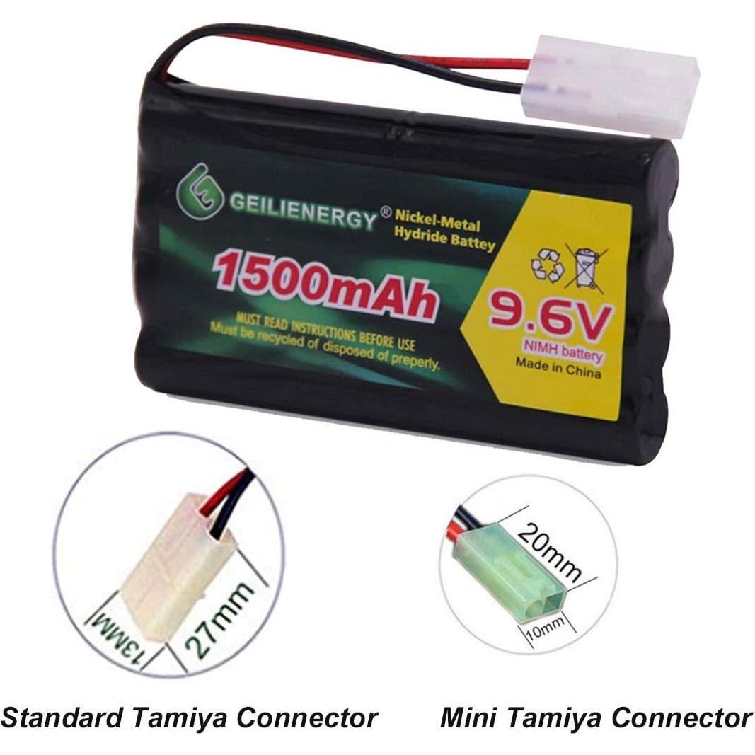 Batería Recargable Ni-MH 9.6V 1500mAh GEILIENERGY Tamiya