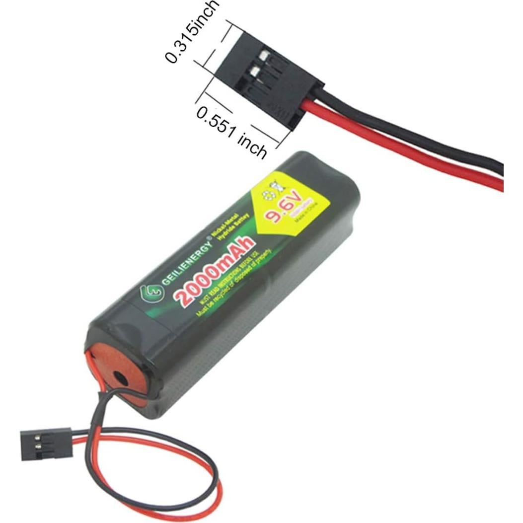 Batería NiMH 9.6V 2000mAh QBLPOWER para Transmisores RC