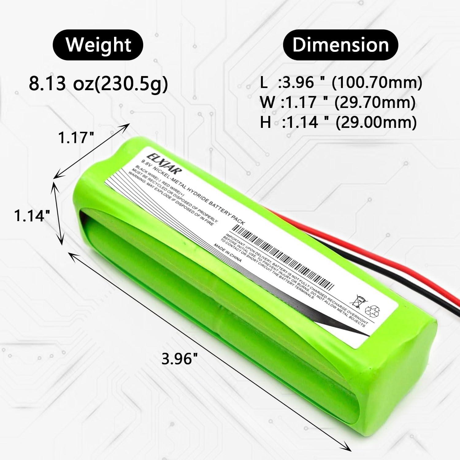 Batería NiMH 9.6V 2000mAh elxjar para RC Futaba y Hitec - 2 Pack