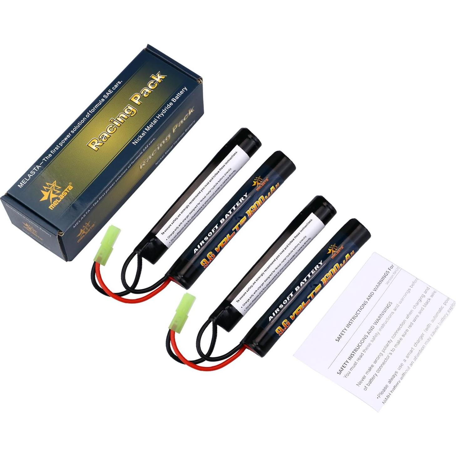 Batería Nunchuck NiMH 9.6V 1600mAh Melasta - 2 Pack