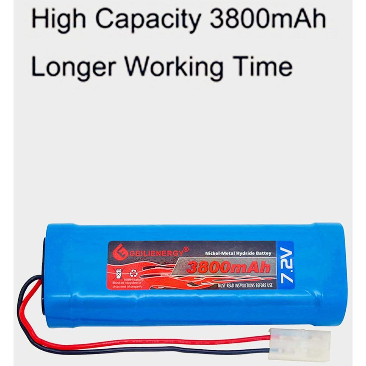 Batería NiMH 7.2V 3800mAh GEILIENERGY + Cargador Tamiya