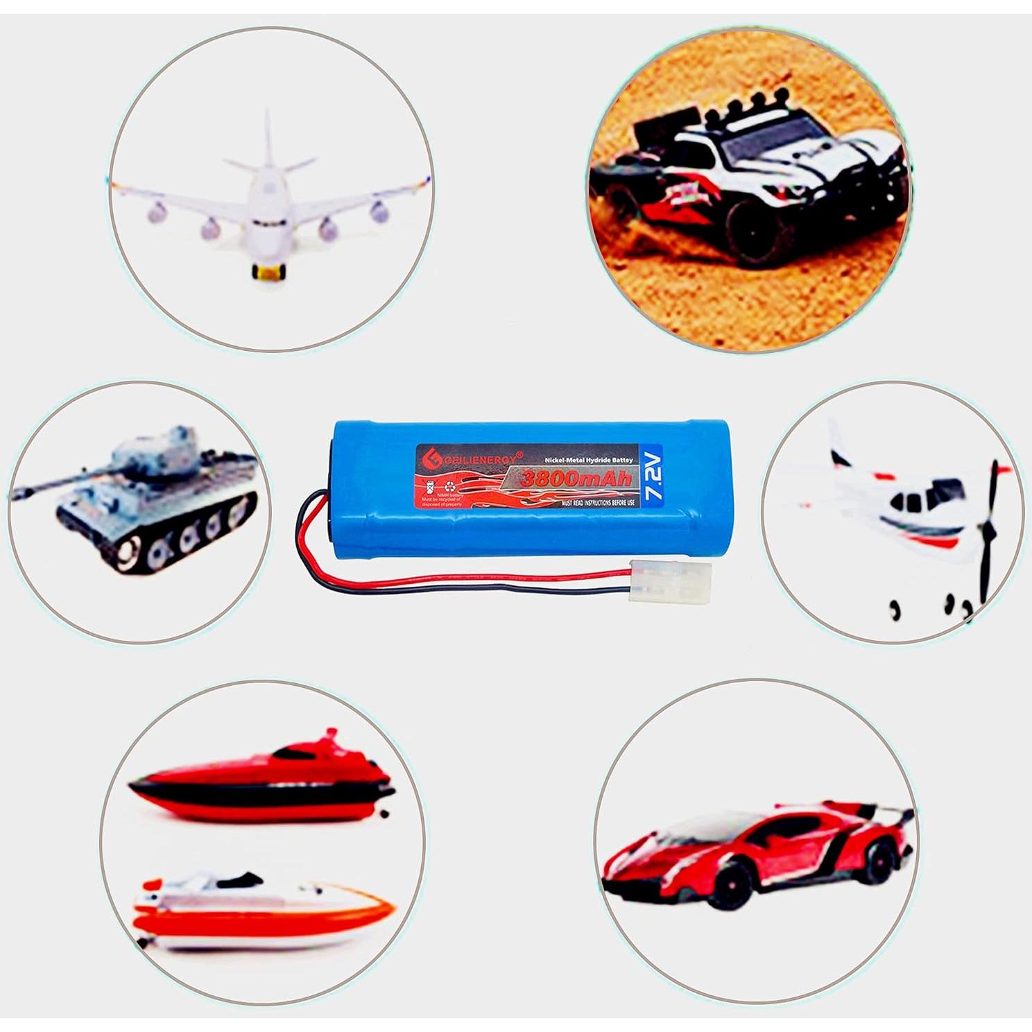 Batería NiMH 7.2V 3800mAh GEILIENERGY + Cargador Tamiya