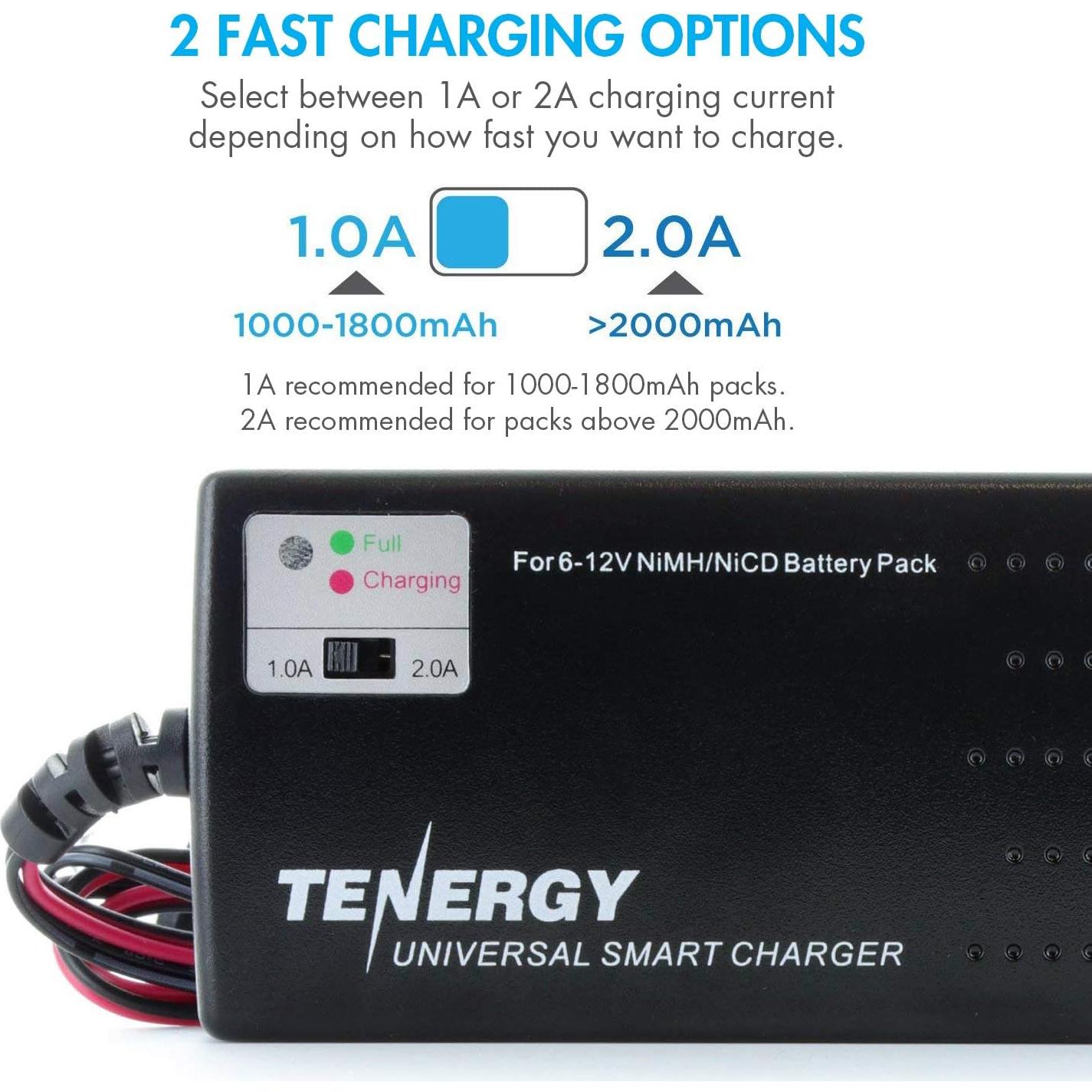 Baterías NiMH Tenergy 7.2V 3800mAh + Cargador Tamiya Estándar
