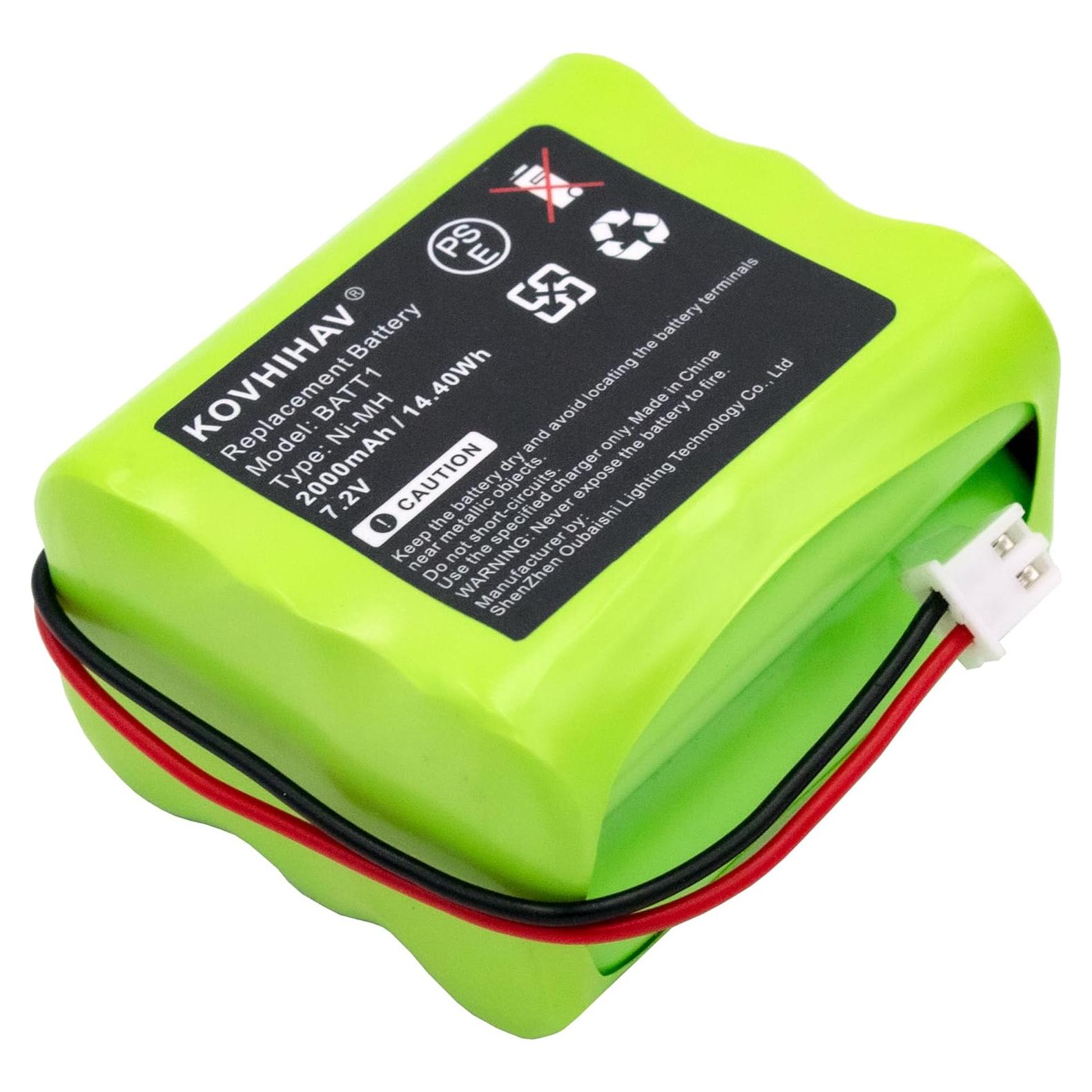 Batería recargable Ni-MH 7.2V 2000mAh BUSFUIVA para alarmas