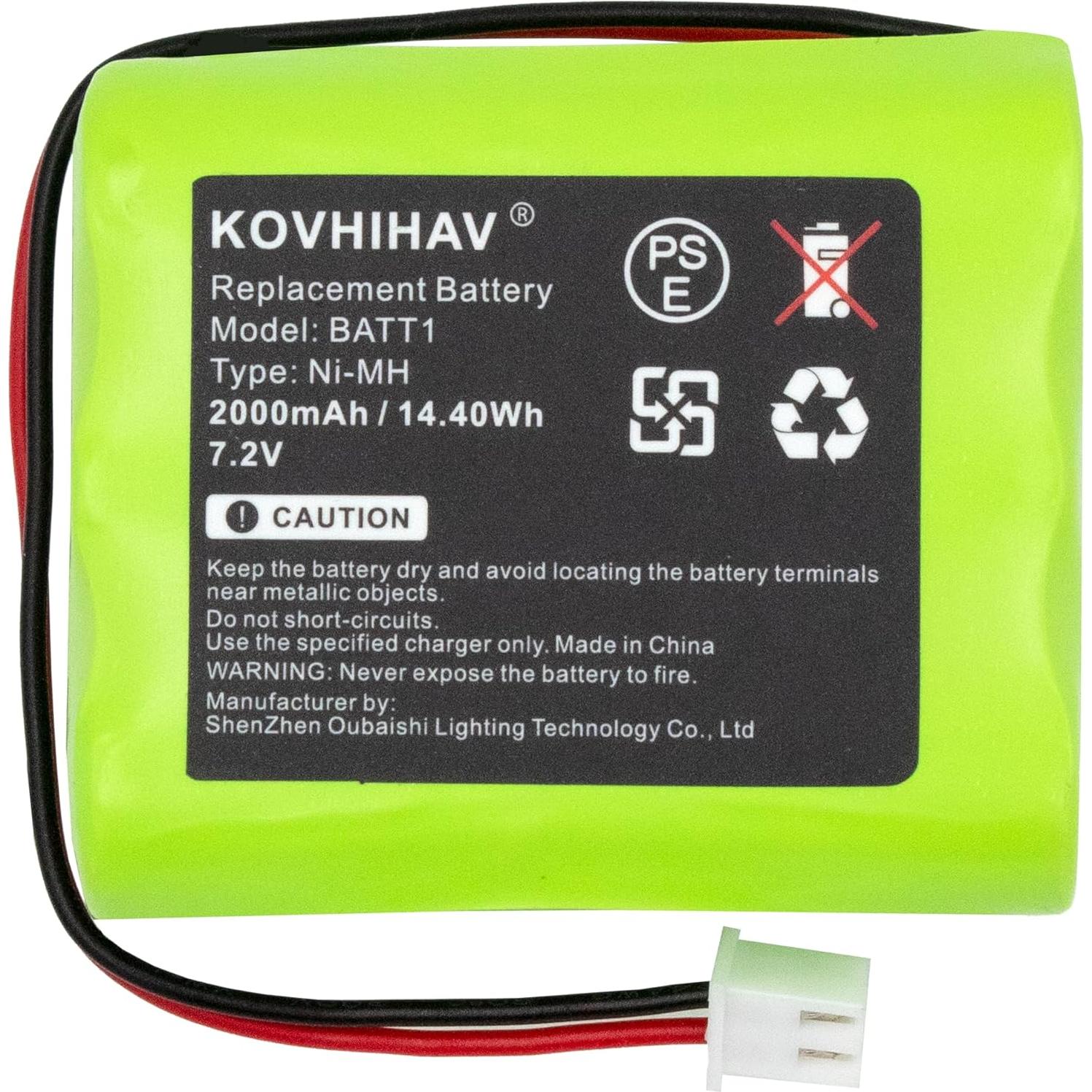 Batería recargable Ni-MH 7.2V 2000mAh BUSFUIVA para alarmas