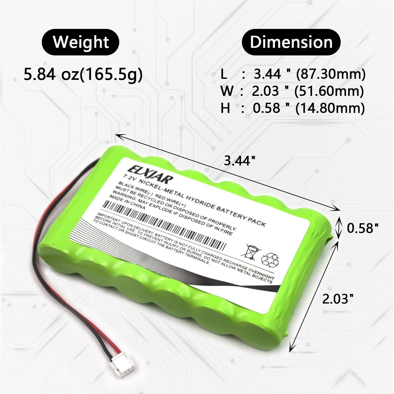 Batería Ni-MH 7.2V 2000mAh Elxjar para Comunicador DSC 3G4000