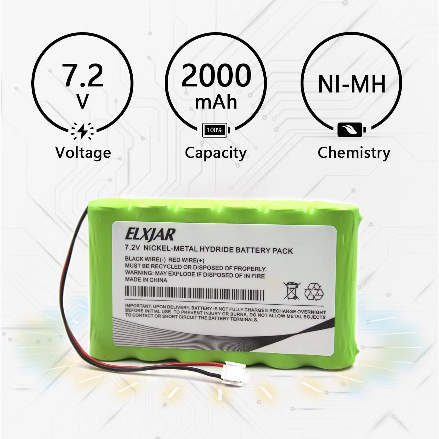 Batería Ni-MH 7.2V 2000mAh Elxjar para Comunicador DSC 3G4000