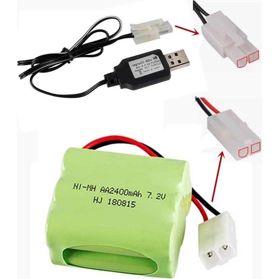 Batería recargable Ni-MH 7.2V 2400mAh CBB con conector Tamiya