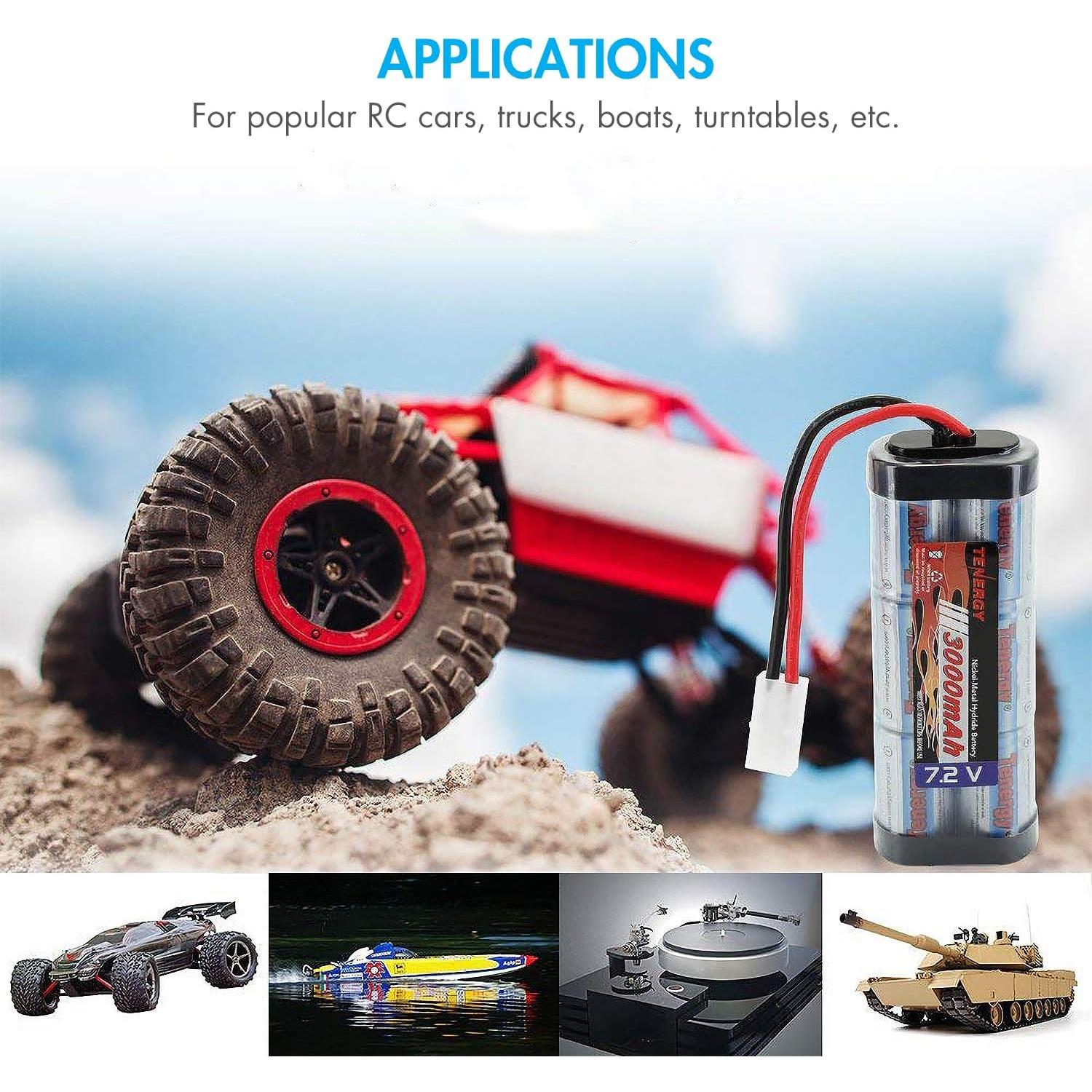 Baterías NiMH Tenergy 7.2V 3000mAh con Cargador Inteligente