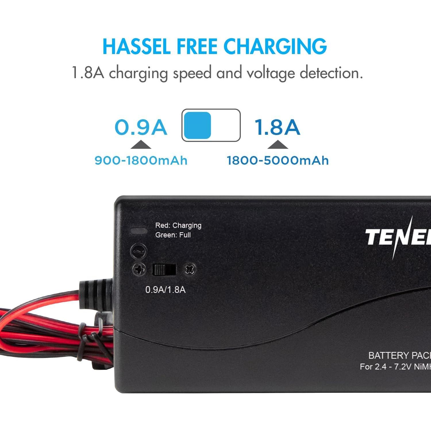 Baterías NiMH Tenergy 7.2V 3000mAh con Cargador Inteligente